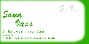 soma vass business card